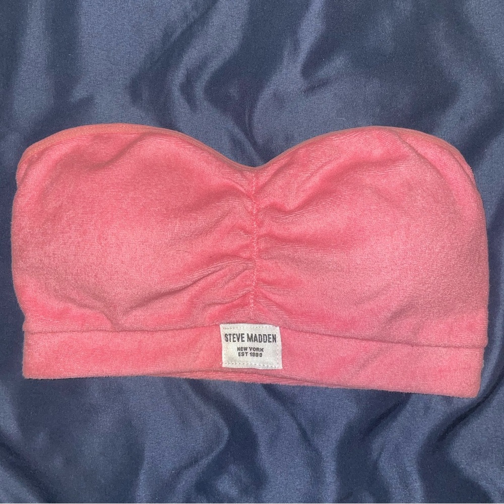 NWOT Steve Madden Terry Cloth Padded Bandeau Bralette